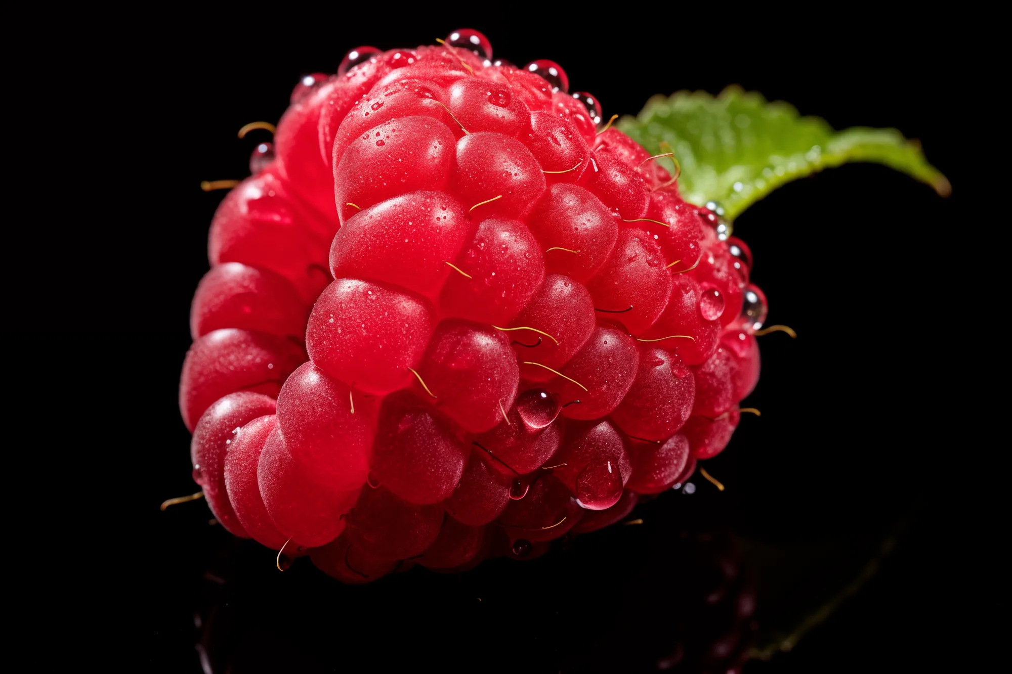 Fresh raspberry with transparent background