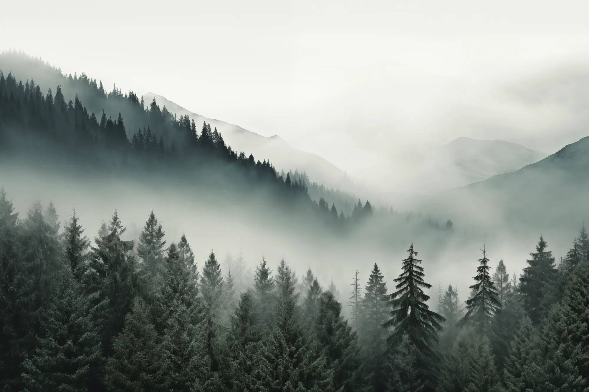 Misty forest background stock photos images of