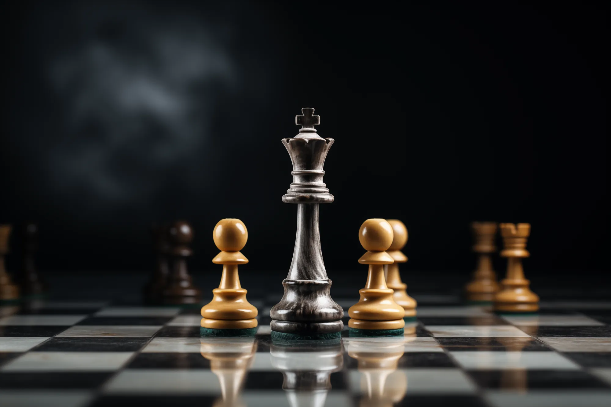 Professional photography flat lay chess copy space