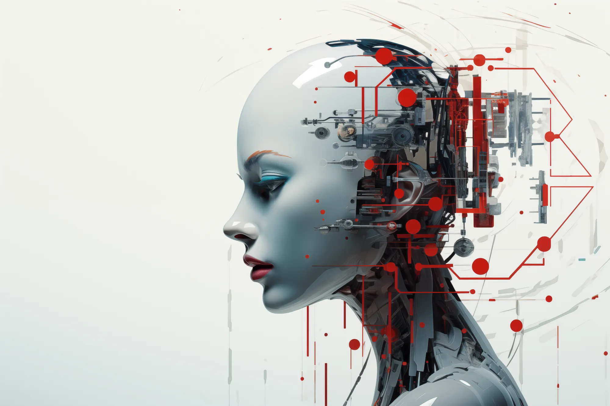 Technological ai business abstract minimal surreal